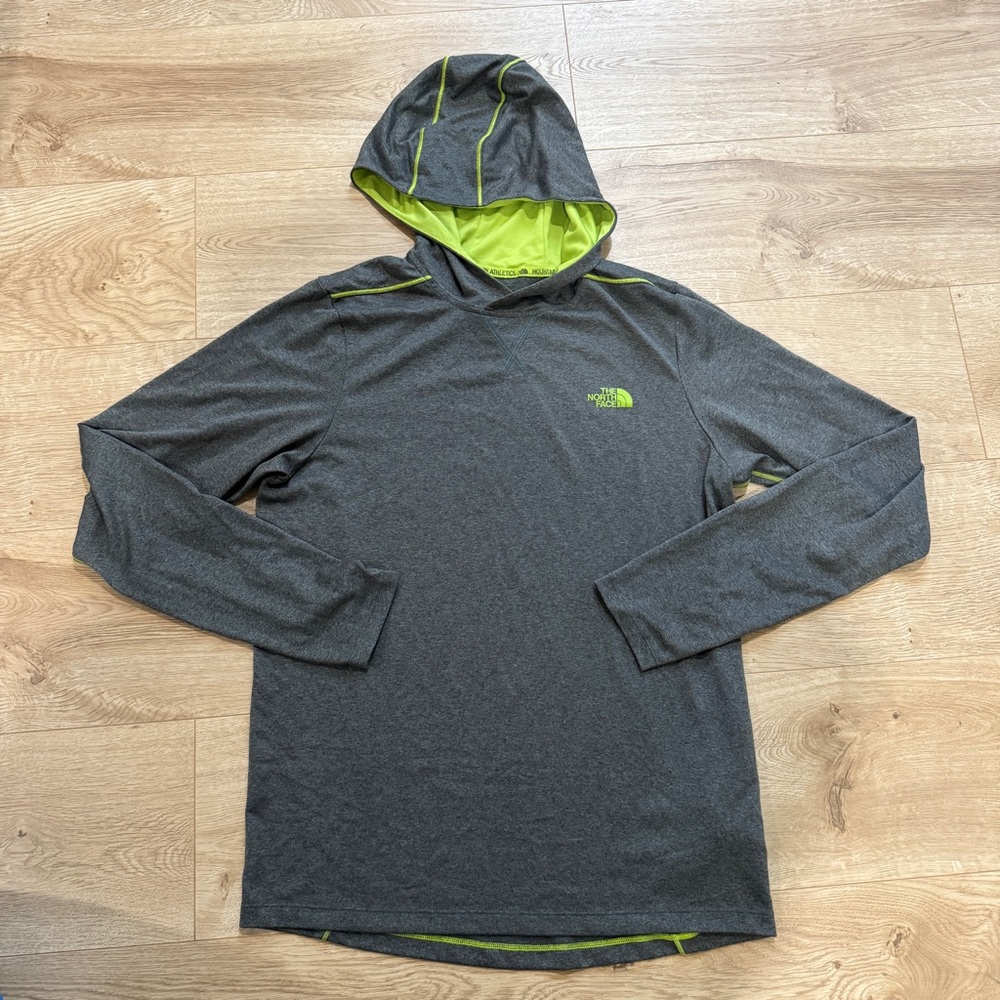 The North Face Charcoal and Lime Athletic Hoodie